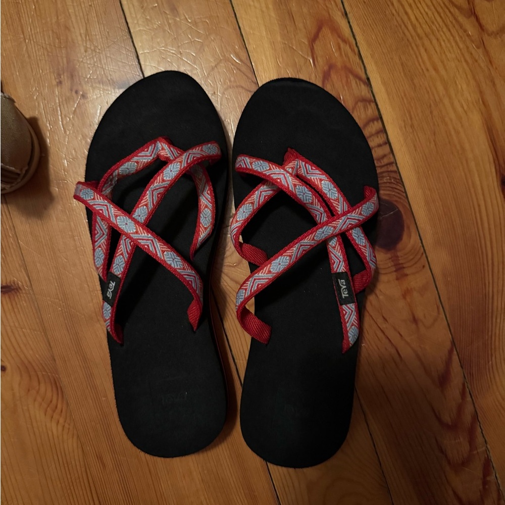 Teva Red and Black Sandals